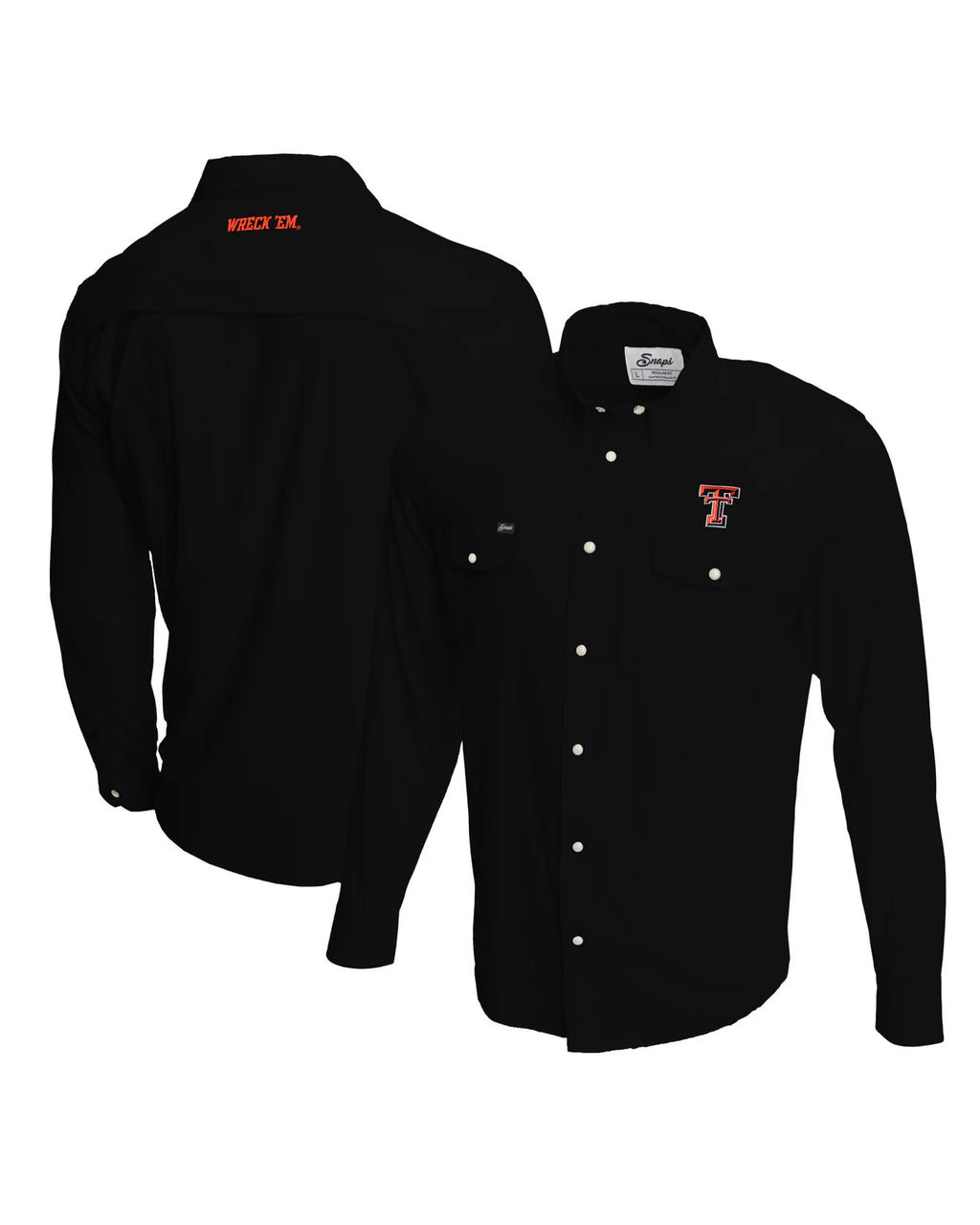 "Snaps" TTU Men's Long Sleeve Pearl Snap Shirt