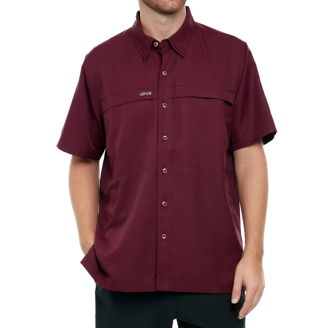 GameGuard Short Sleeve Maroon Men's Microfiber Shirt