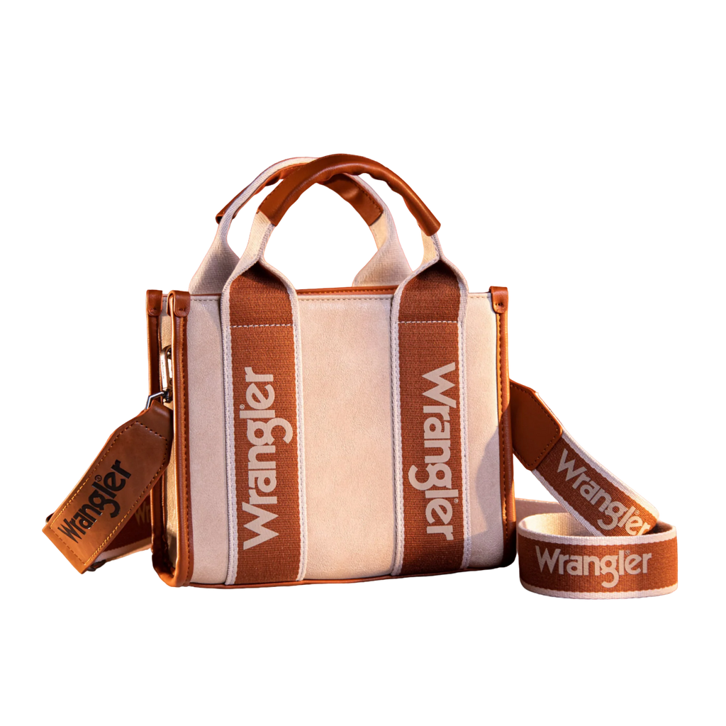 Montana West Wrangle Color Block Small Tote/Crossbody -Khaki