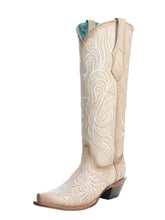 Load image into Gallery viewer, Corral White Embroidery Straw Tall Top Ladies&#39; Boot
