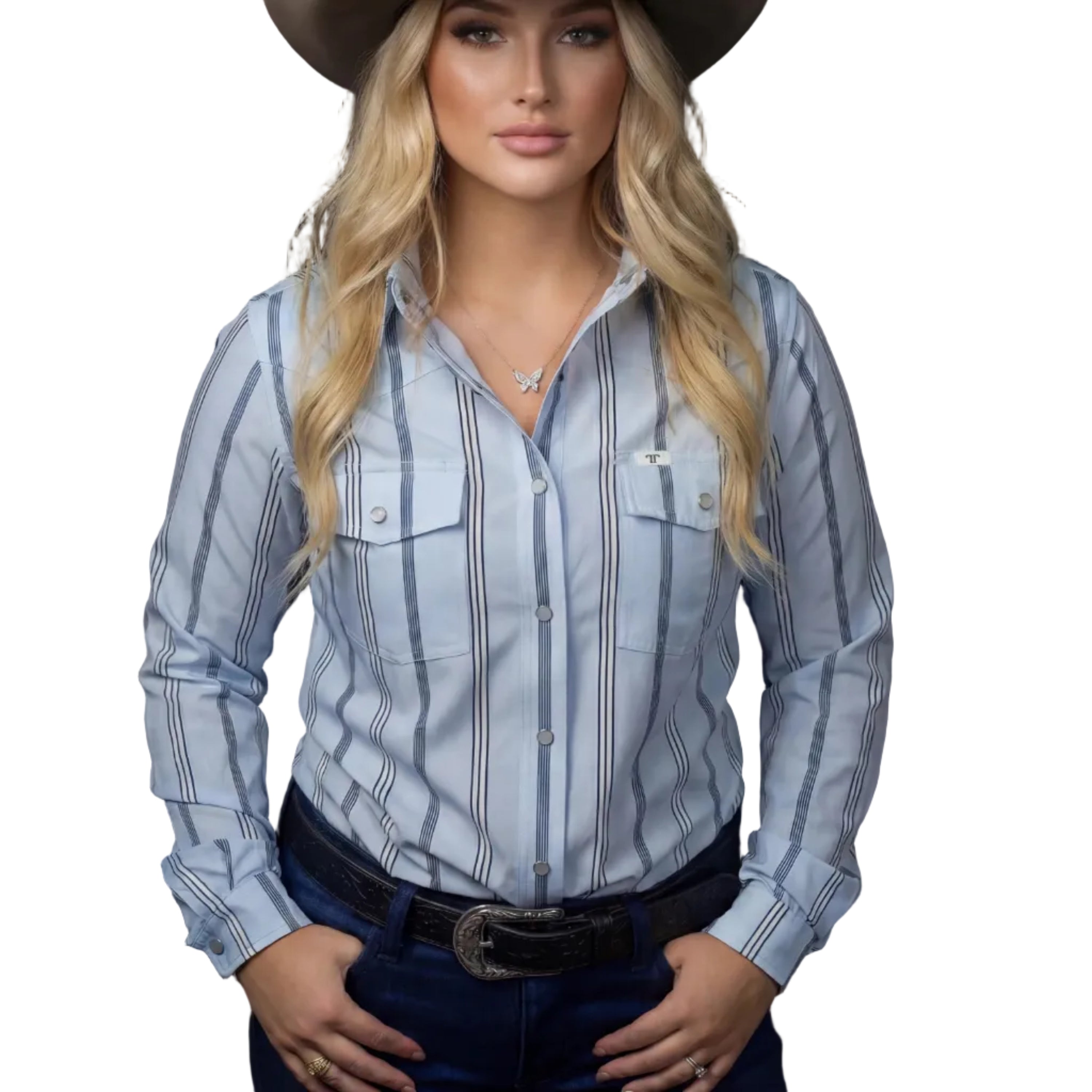 Ferrell "Denver" Long Sleeve Ladies' Pearl Snap Shirt