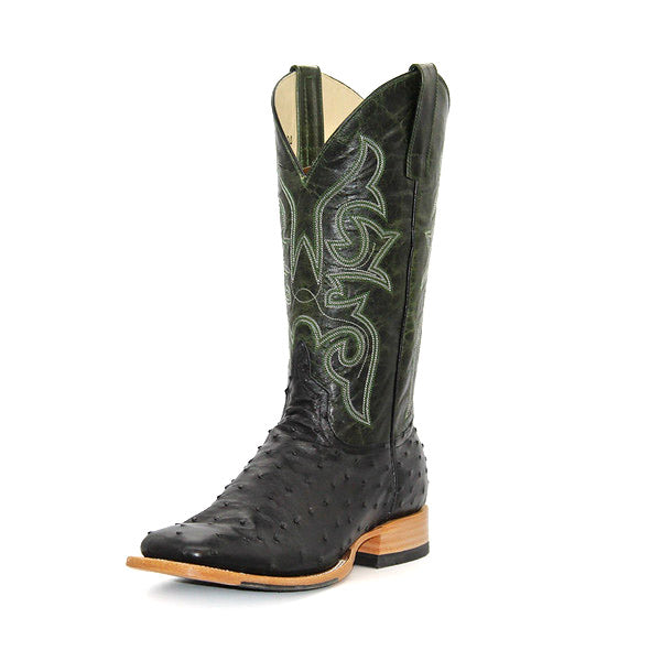 Horsepower Top Hand Black Full Quill Ostrich Men's Boot