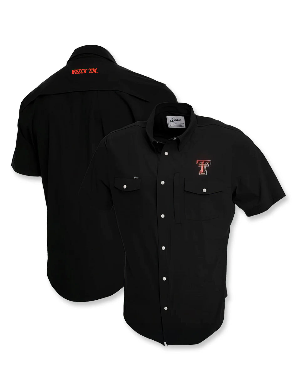 "Snaps" TTU Men's Short Sleeve Pearl Snap Shirt