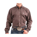 Cinch Men's Long Sleeve Solid Brown Button Down Shirt