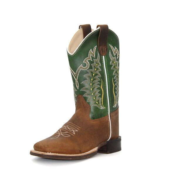 Old West Children's Green Jama Boot