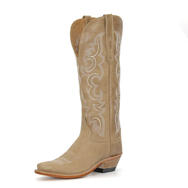 Old West Cactus Ivory Tall Snip Toe Ladies' Boot