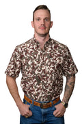 Ferrell Camo Lite Short Sleeve Men's Pearl Snap Shirt