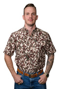Ferrell Camo Lite Short Sleeve Men's Pearl Snap Shirt