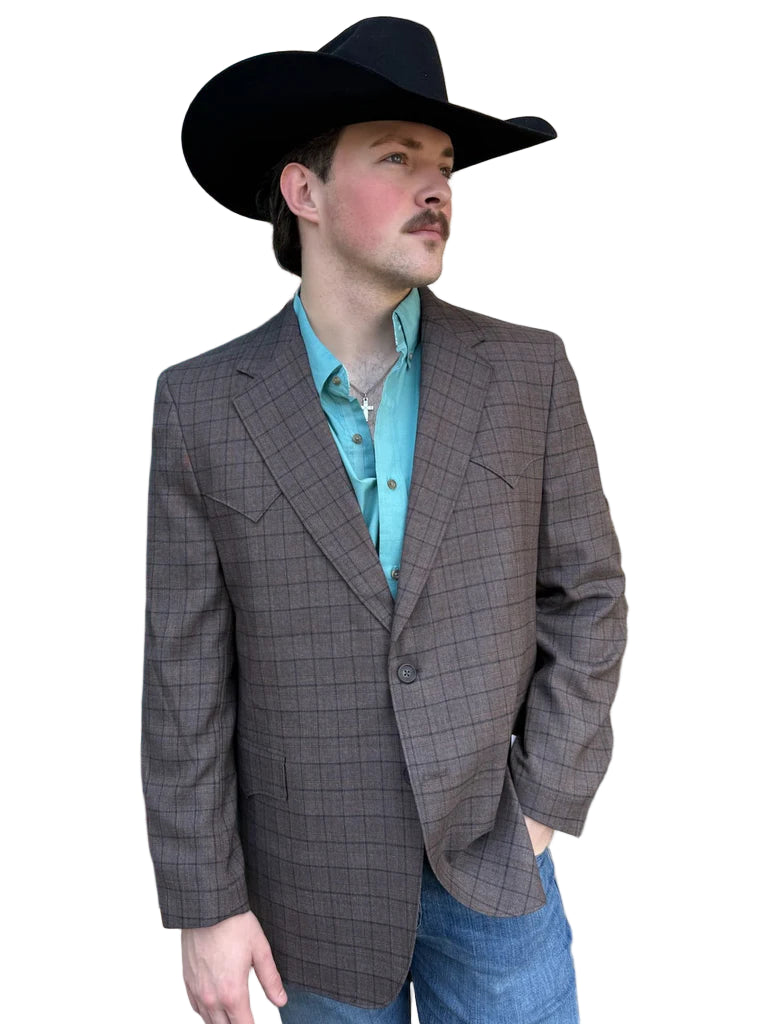 Sidran Brown Plaid Men's Sport Coat