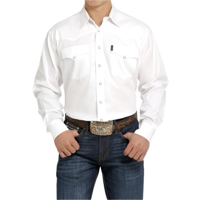 Cinch White Pearl Snap Men's Shirt