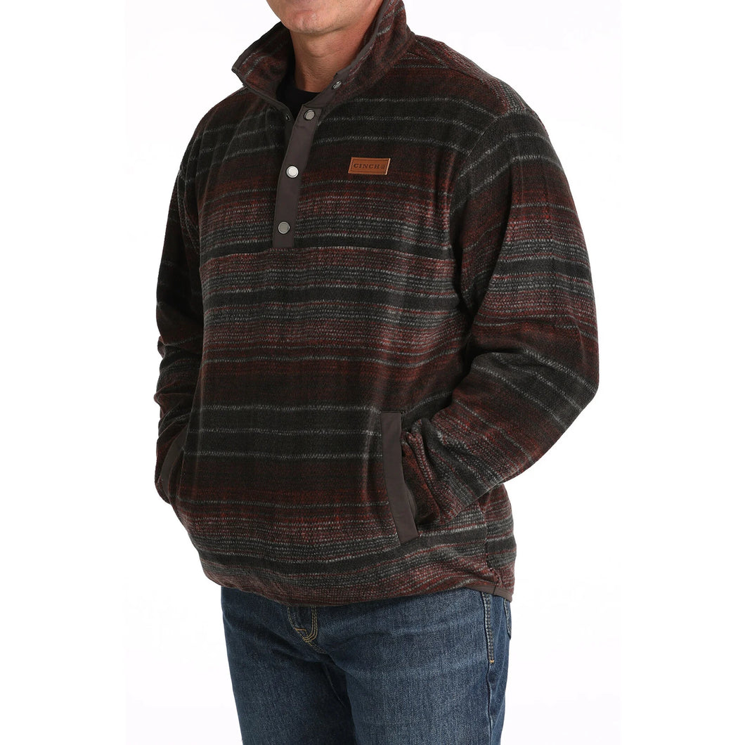 Cinch Men's Polar Fleece Pullover Brown