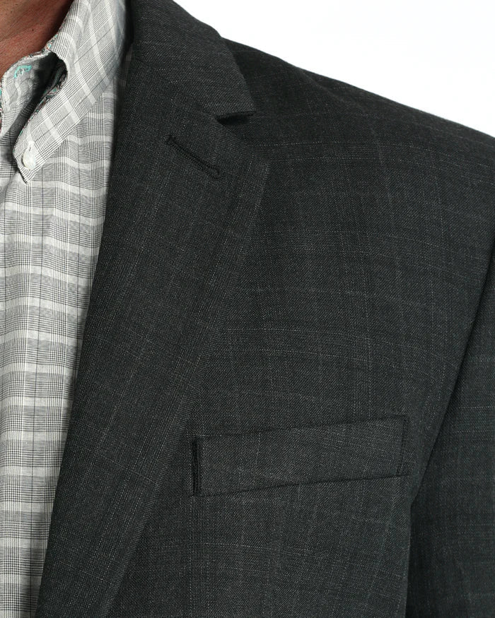 Cinch Charcoal Plaid Men's Sport Coat