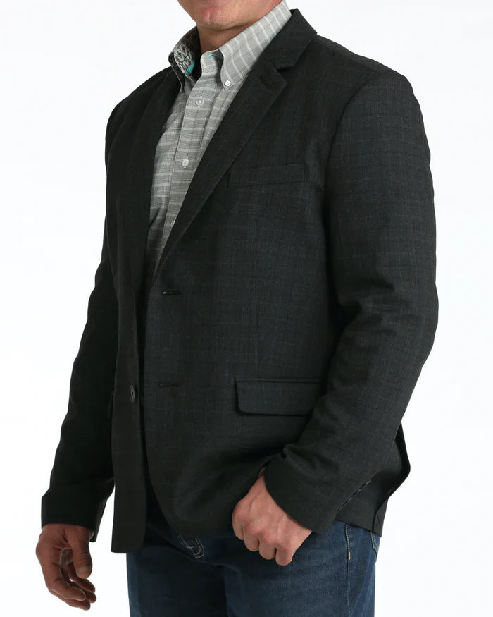 Cinch Charcoal Plaid Men's Sport Coat