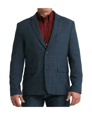 Cinch Navy Plaid Men's Sport Coat
