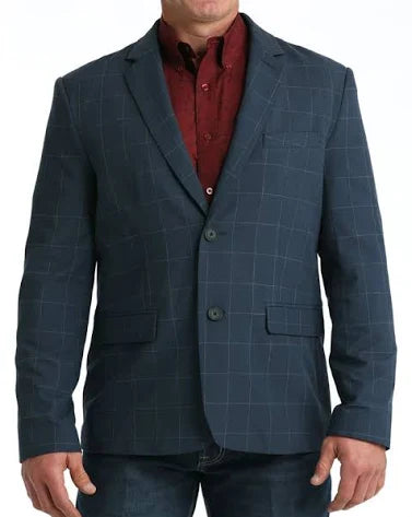 Cinch Navy Plaid Men's Sport Coat