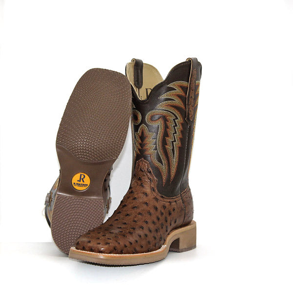 R. Watson Kango Tobacco Full Quill Ostrich Boot