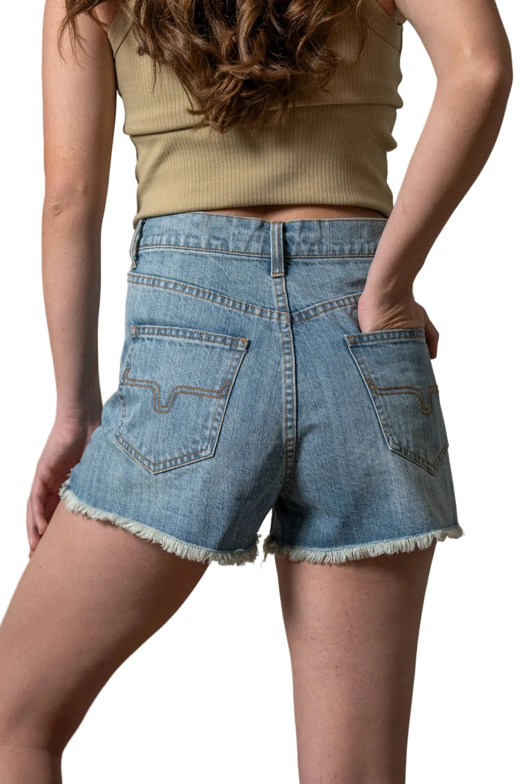 Kimes Ranch Ladies' Daisy Mid Wash Denim Shorts