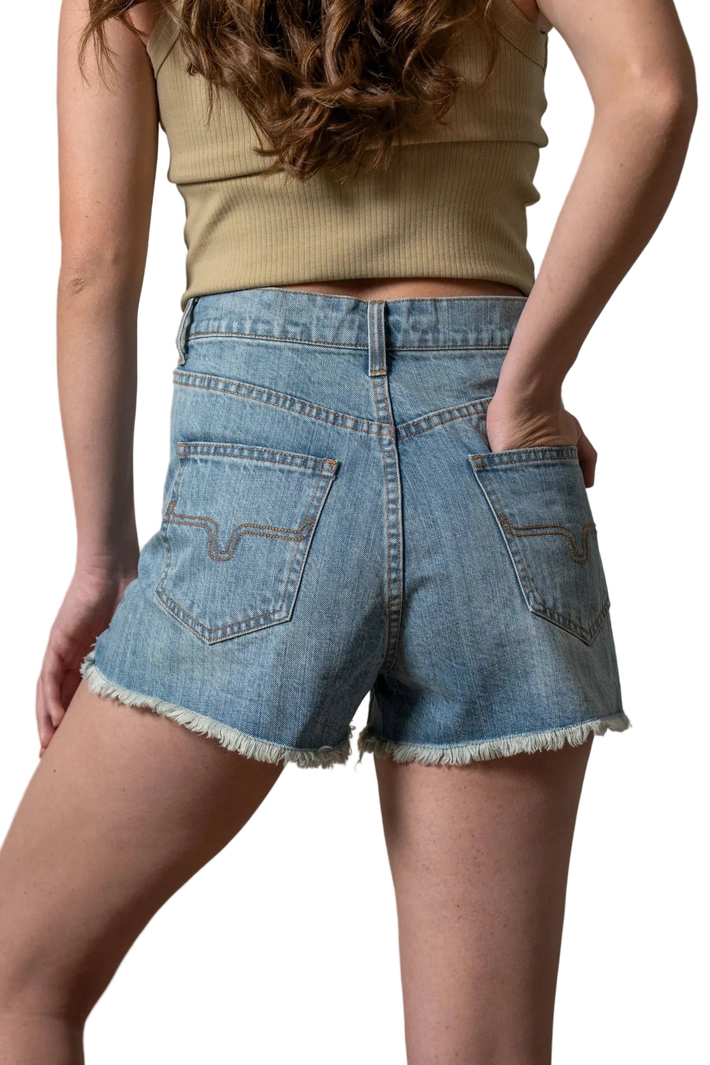 Kimes Ranch Ladies' Daisy Mid Wash Denim Shorts