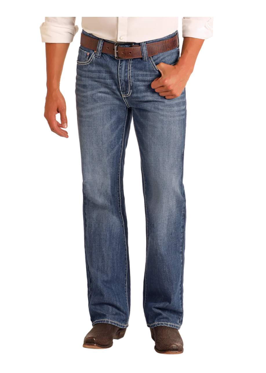 Rock & Roll Denim Relaxed Fit Straight Bootcut Jeans