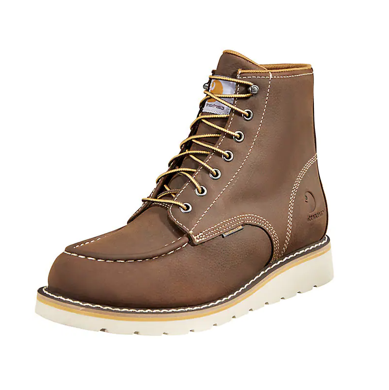 Carhartt Brown Oil 6" Lace Up Mock Toe Men's Work Boot