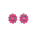 West & Co. Pink Flower Cluster Earrings