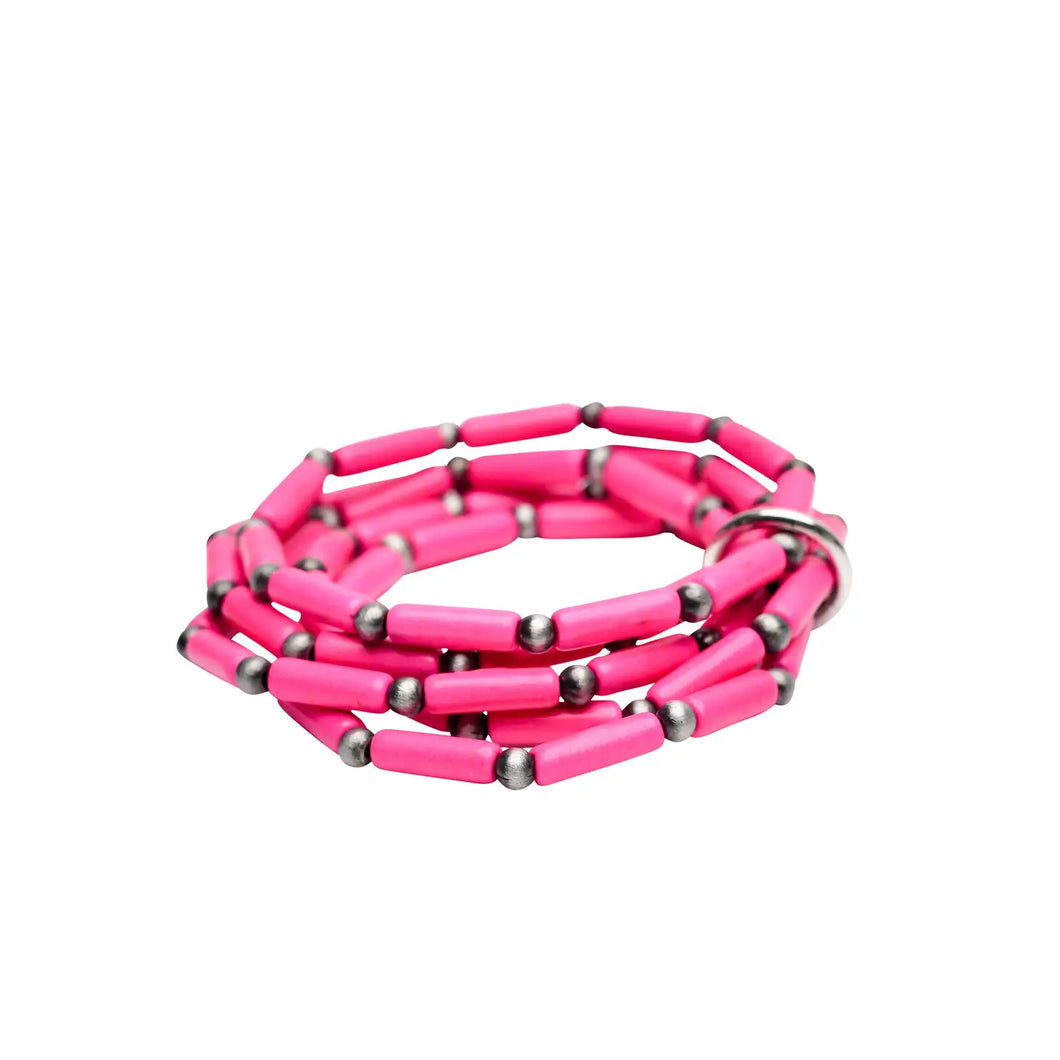 West & Co. 5 strand pink and navajo pearl bracelet