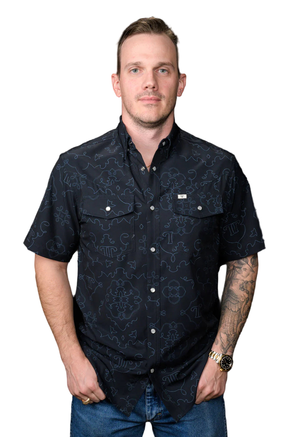 Ferrell "Carson" Short Sleeve Men's Pearl Snap Shirt