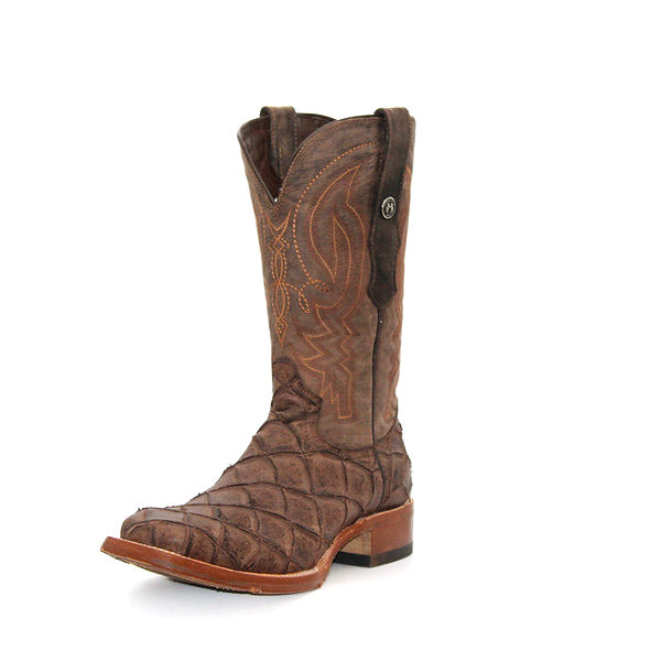 Tanner Mark Men's Nicotine Fish Print Boots