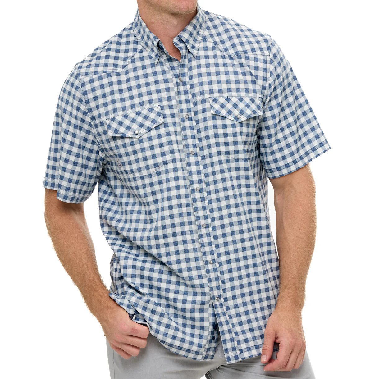 GameGuard Glacier Men's Pearl Snap Short Sleeve Shirt