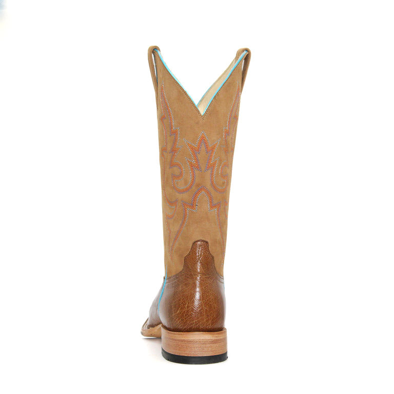 Horsepower Top Hand Glazed Brown Smooth Ostrich Men's Boot