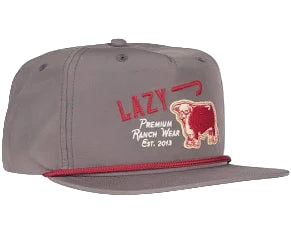 Lazy J Ranch Wear Grey Premium Ranch Rope Cap