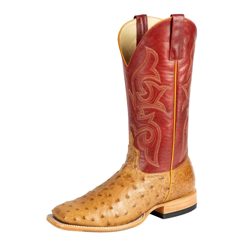 Horsepower Top Hand Antique Saddle Full Quill Ostrich Men's Boot