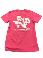 Load image into Gallery viewer, Anderson Bean No Cowboys in China T Shirt - Heather Helicona
