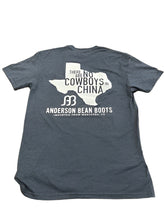 Load image into Gallery viewer, Anderson Bean No Cowboys in China T-Shirt - Heather Navy
