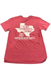 Load image into Gallery viewer, Anderson Bean No Cowboys in China T Shirt - Heather Cardinal

