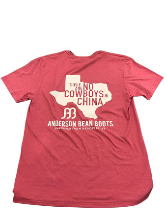 Anderson Bean No Cowboys in China T Shirt - Heather Cardinal