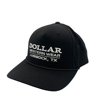 Dollar Western Wear Black Rope Cap