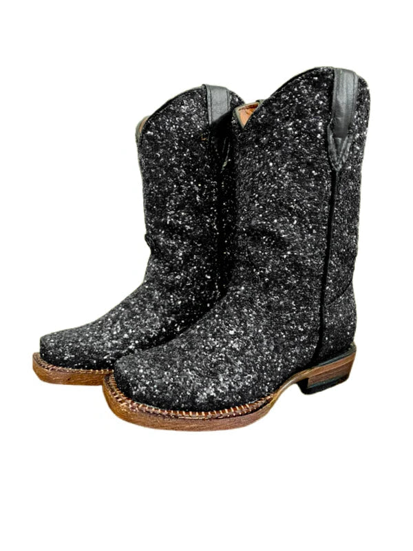 Tanner Mark Black Sparkle Childrens' Boot