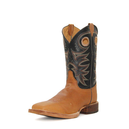 Justin Bent Rail Tobacco Cowhide Black Top Men's Boot
