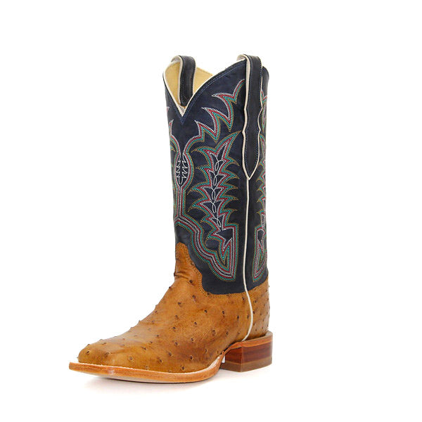 Justin Tan Full Quill Ostrich Men's Boot