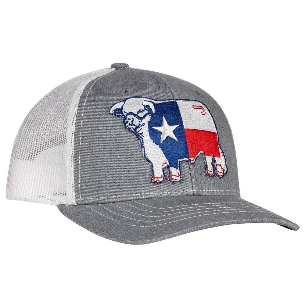 Lazy J Ranch Wear Youth Heather Texas Flag Patch Cap