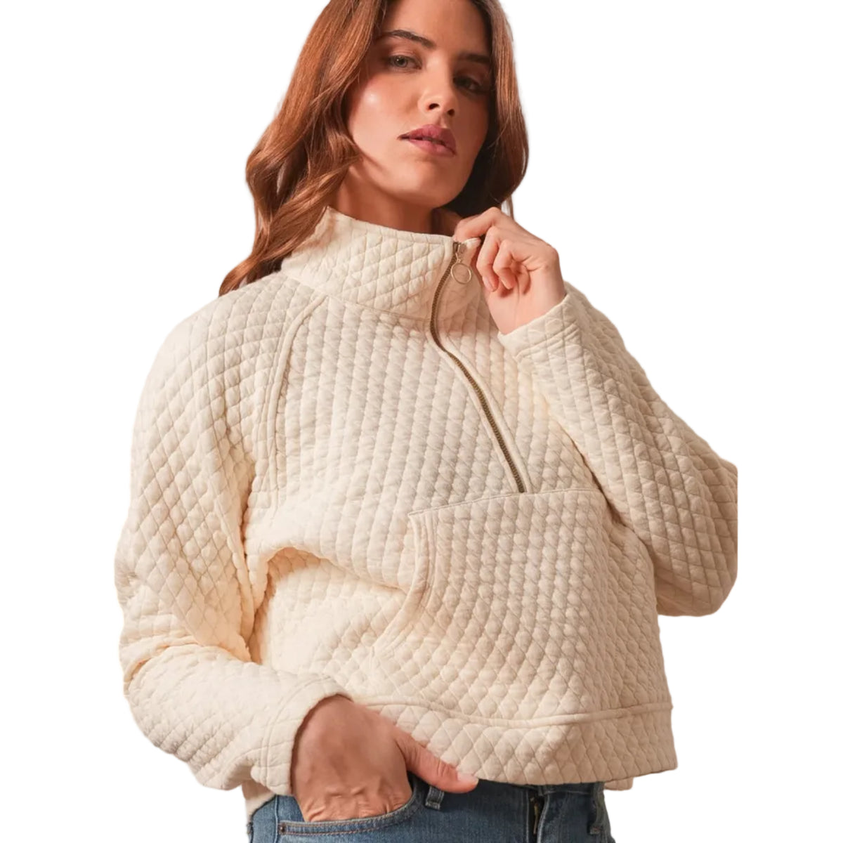 Kimes Ranch Ladies' 1/4 Zip Quilted Pullover