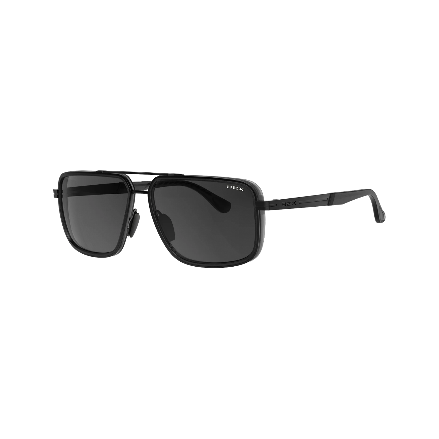 BEX Dusk Matte Black/Gray Solid Sunglasses