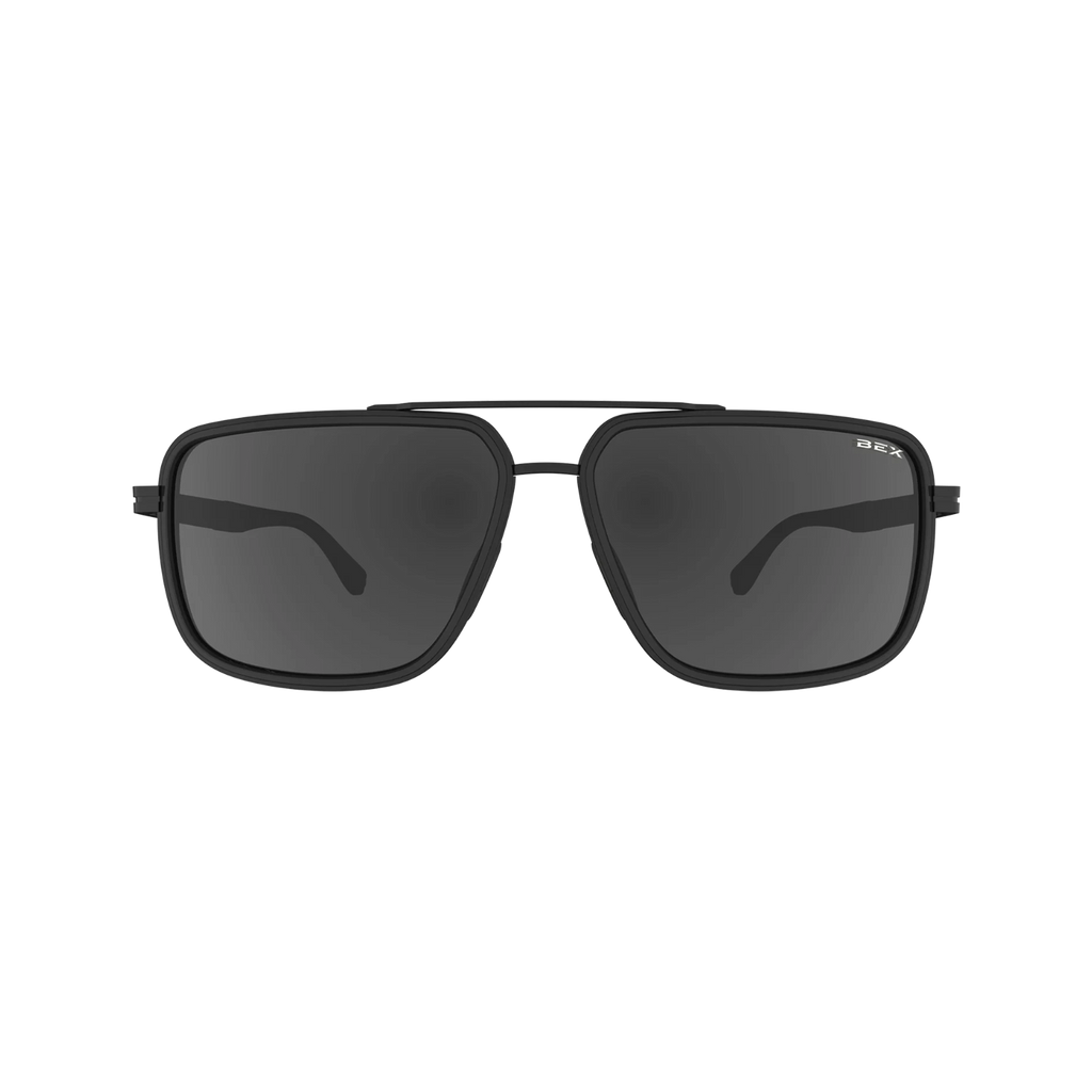 BEX Dusk Matte Black/Gray Solid Sunglasses