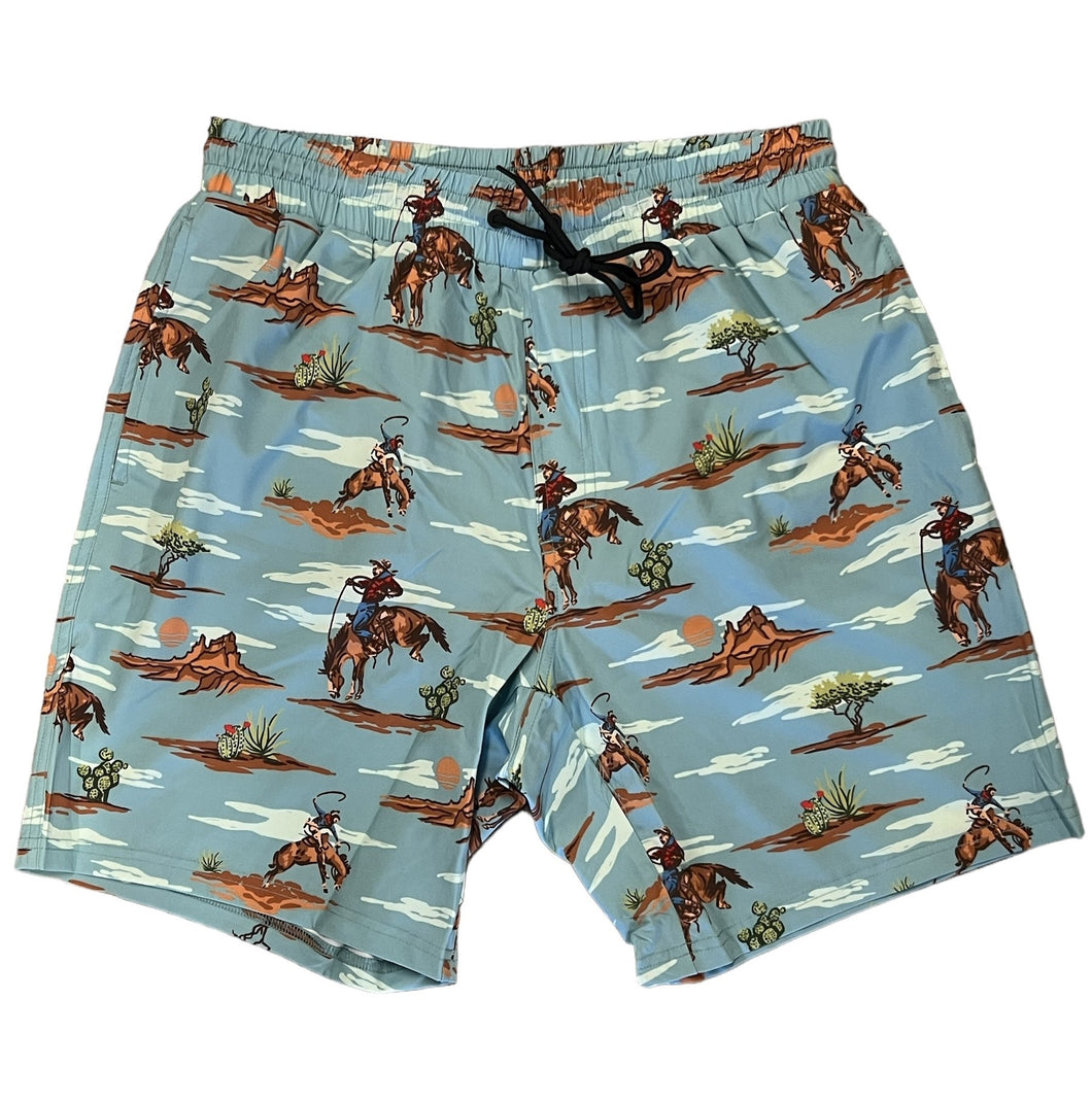 Cinch Men's Bucking Horse Swim Trunks