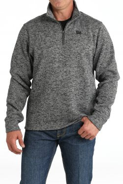 Cinch Men's 1/4 Zip Pullover Sweater Gray