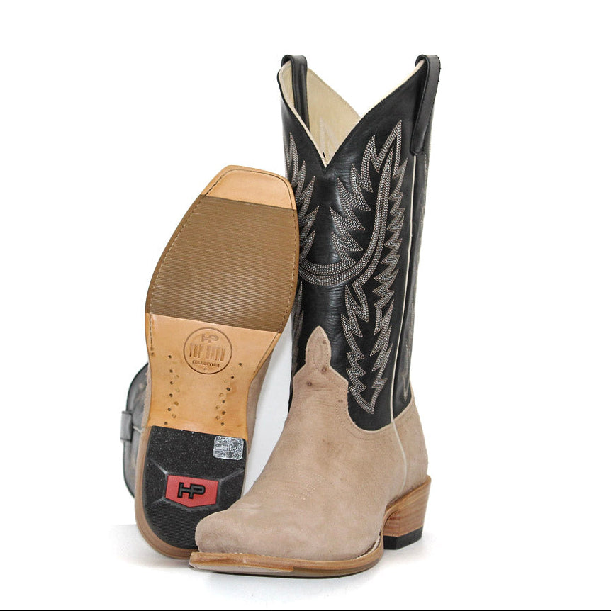 Horsepower Vintage Tan Smooth Ostrich Reversed Men's Boot