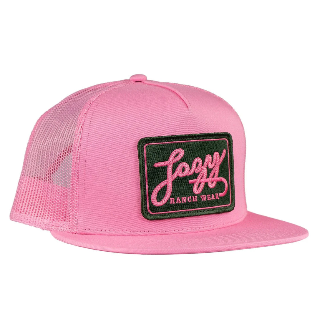 Lazy J Ranch Pink Green Breakaway Patch Trucker Cap