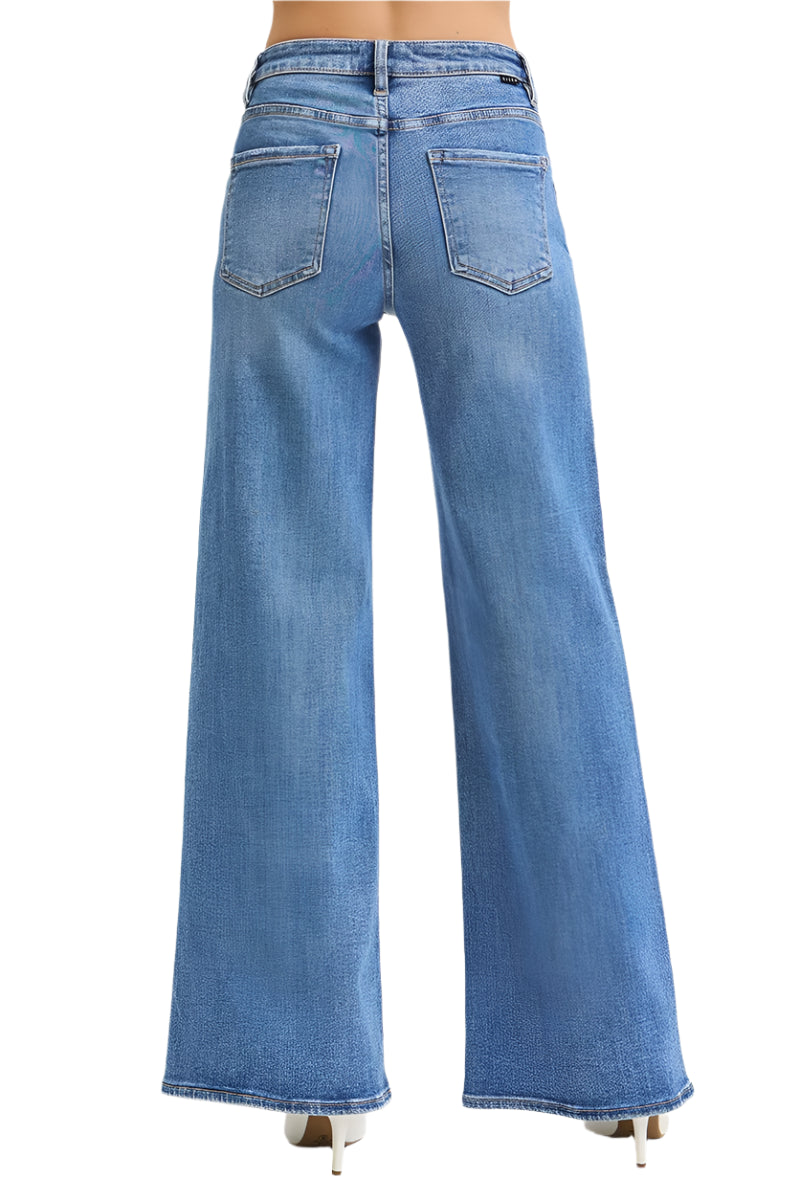 Risen High Rise Wide Leg Ladies' Jeans