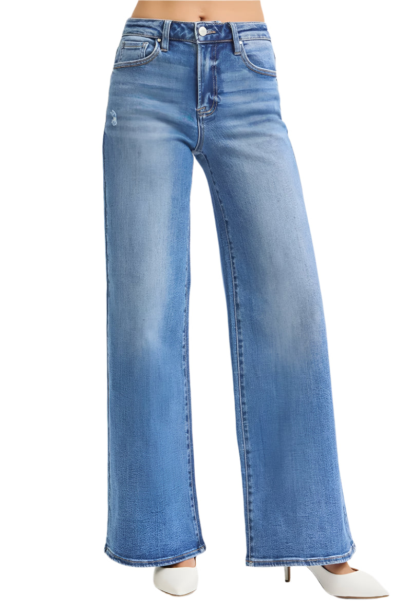 Risen High Rise Wide Leg Ladies' Jeans